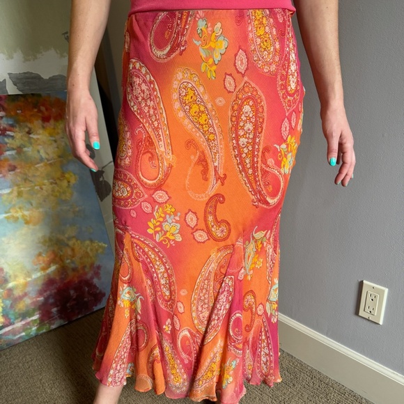 Vintage Ralph Lauren Paisley Skirt - Picture 1 of 4